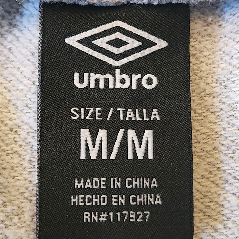 Like New Umbro Jogger Sweatpants Mens Medium Gray Blokecore Athletic Fleece Logo - Picture 3 of 12